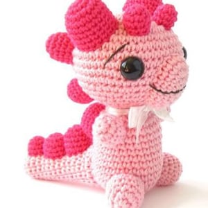 Dragon Crochet Pattern PDF | Cute Flame Dragon Amigurumi Keychain Tutorial | Easy DIY Plush Toy Crochet Pattern in English