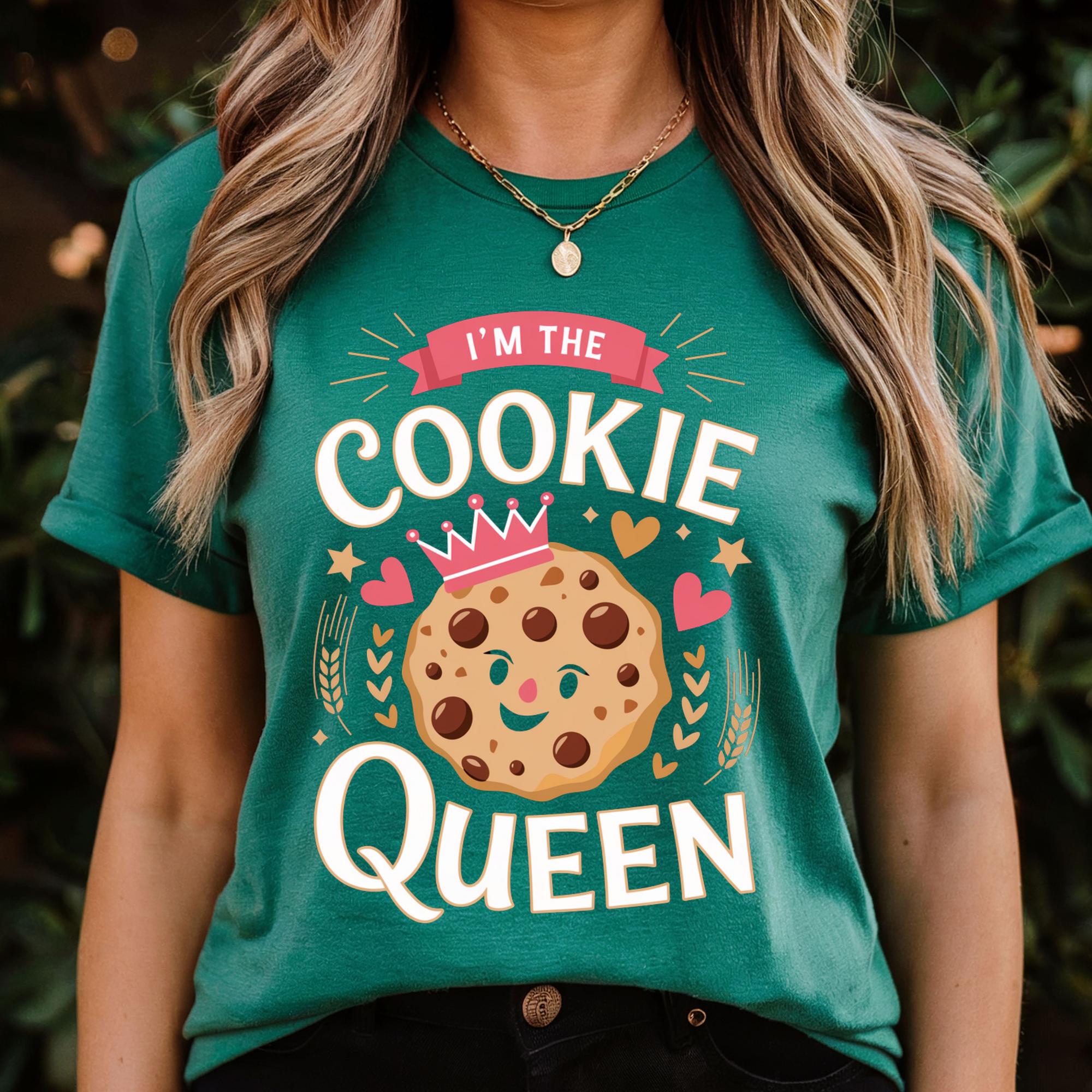 Cookie Queen T-Shirt: Funny Baker Gift, Foodie Apparel