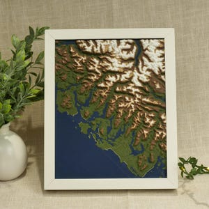Tofino, Colombie-Britannique - Carte encadrée 25 x 20 cm