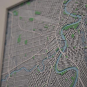 Mapa de ruas 3D de Winnipeg - Emoldurado, presente de Winnipeg, decoração de Manitoba, arte de parede do Canadá, impressão de mapa da cidade, arte de parede personalizada, presente de inauguração de casa