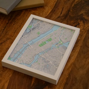 Plan des rues de New York en 3D - encadré