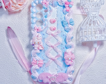 Handmade Decoden Phone Case: lolita, sweet design