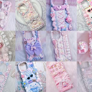 Coque de portable déco faite main, colle crème, coque de portable colle goutte à goutte, toutes les séries, cadeau Saint-Valentin, cadeau pour elle, cadeau d'anniversaire, coque mignonne