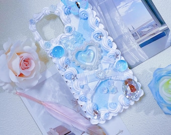 Handmade Decoden Phone Case: heart, summer  Design