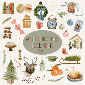Clipart akwarelowy, Clipart akwarelowy, Papier cyfrowy, Scrapbooking, Wzory, Zaproszenia, Karty akwarelowe, Grafika PNG, Clip Art