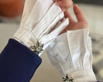 Sparkling Crystal Clip-On Button Cover , Removable Rhinestone Brooch Accent , Button Cover Cufflinks, Elegant Shirt & Dress Button Glam