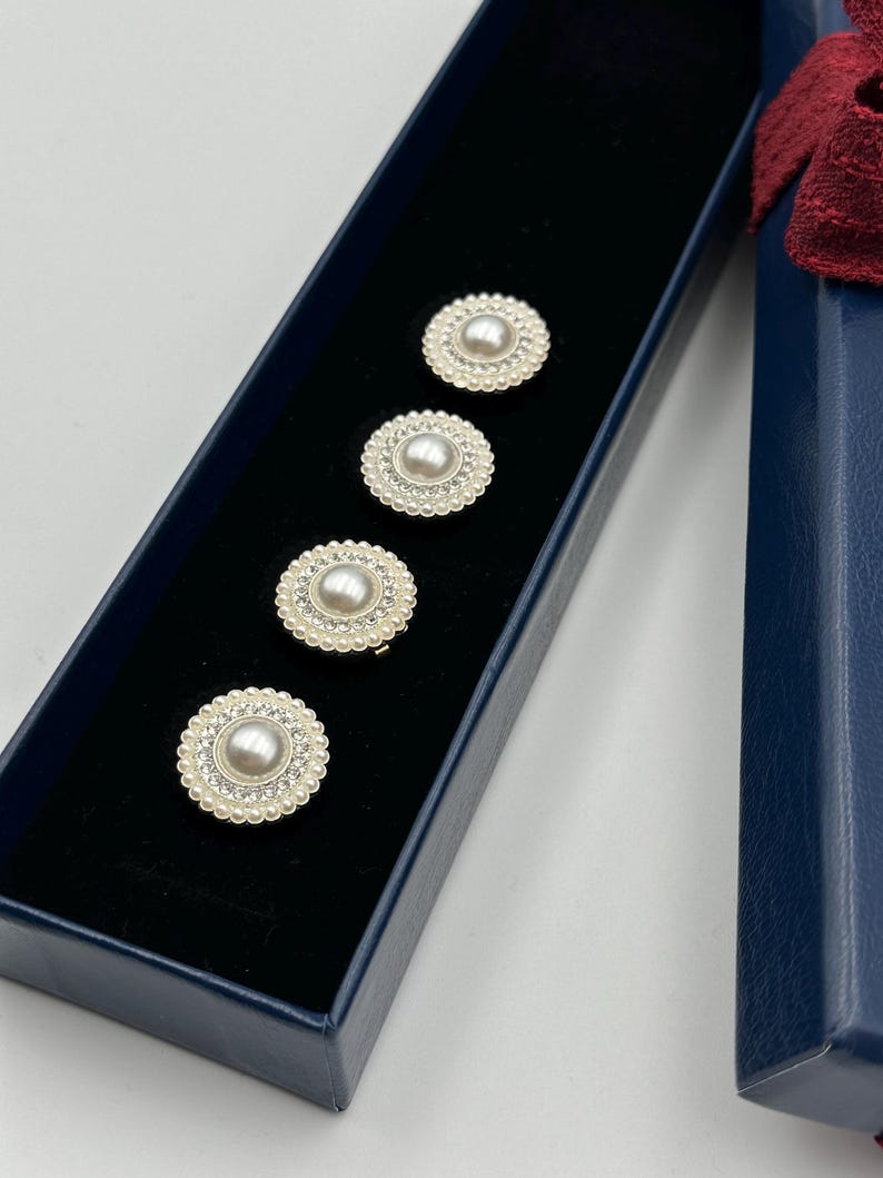 Luxury Pearl Shirt Button Set , Button Cover Cufflinks , Removable Snap ...