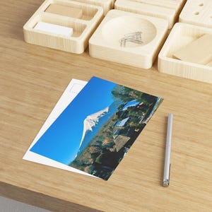postale du mont Fuji et d'Oshino Hakkai | Souvenir pittoresque du Japon | Cadeau de voyage village traditionnel et nature