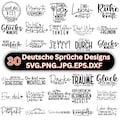 German Sayings SVG Bundle for Bags - Cricut & Plotter Designs - Gift Ideas , Instant Download