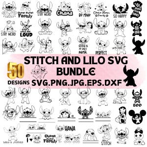 Stitch And Lilo SVG, Angel SVG, silhouet SVG, Tumbler Svg, Stitch Tumbler Svg, Cartoon Svg, Lasergesneden Dxf, shirt verjaardagscadeau.