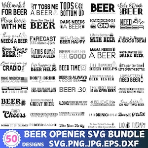 ビールオープナー SVG バンドル、ビールに関する名言 SVG デザイン、面白いビールに関する格言 SVG、ビールグラス SVG、アルコールに関する名言 SVG。