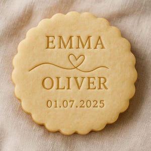 Custom Mr & Mrs Fondant Stamp: Wedding Cookie Embosser, Cake Icing Stencil