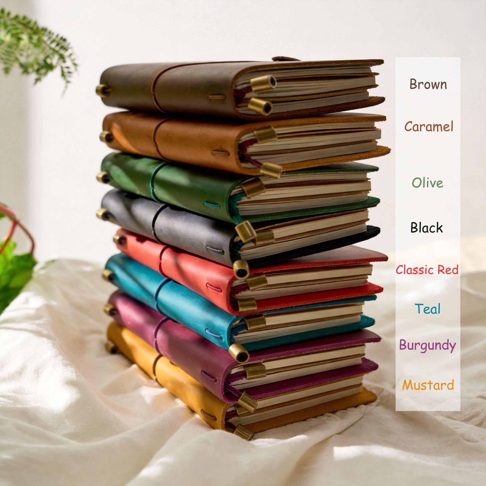 Personalized Crazy Horse Leather TN Notebook – A5 / B6 / Pocket ...
