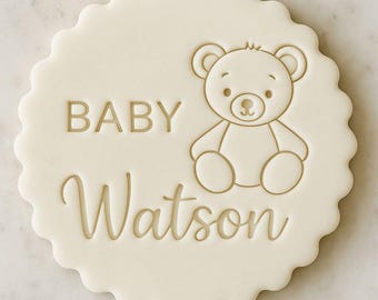 Personalized Baby Name Cookie Stamp: Custom Baby Shower Favor