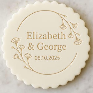 Custom Wedding Cookie Biscuit Embosser | Mr and Mrs Name Date Fondant Stamp | Cake Icing Cupcake Stencil – Clay Tool