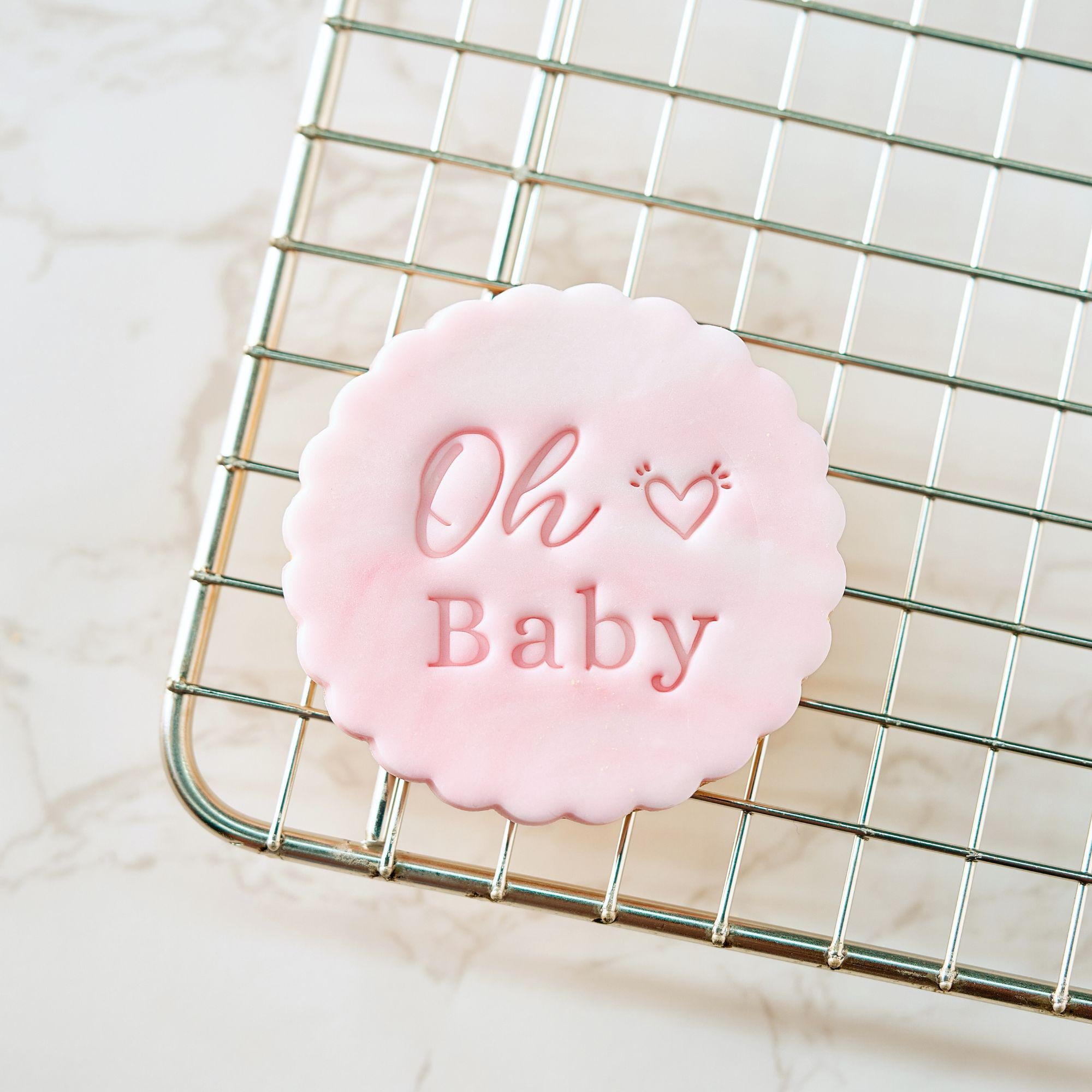 Custom Baby Name Cookie Stamp: Personalized Fondant Stamp with Optional Cutter