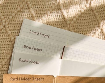 TN Notebook Refills, Refillable Journal Inserts, Lined Blank Grid Pages, Replacement Inner Paper, Refill only, notebook cover not included