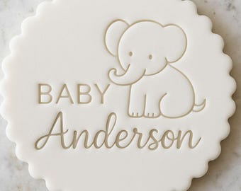 Personalized Baby Name Cookie Stamp: Custom Baby Shower Favor