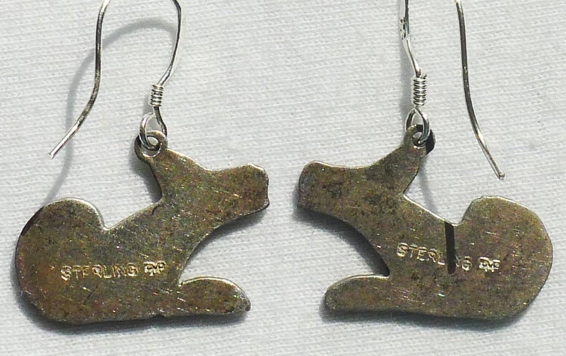Northwest Coast Sterling Silver Wolf Earrings