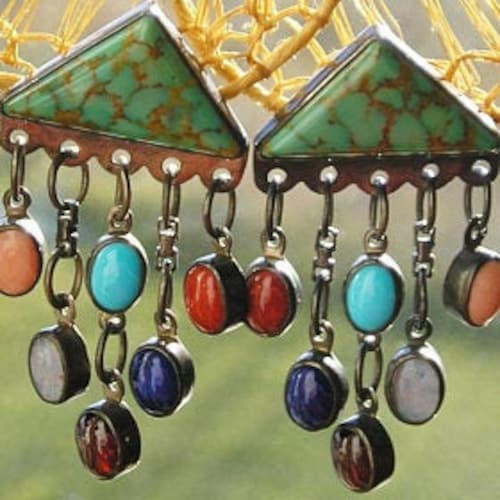 ナバホ族のスターリングシルバー製ツーストーンコーラルリング - Etsy 日本