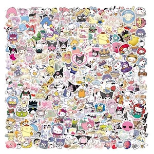 100/300Pcs Kawaii Sanrio Kuromi Stickers Hello Kitty My Melody DIY Laptop Diary Cute Cartoon Waterproof Sticker Decals