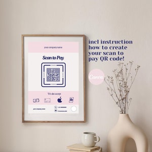 Editable and Printable Scan to Pay Sign Template With Payment Options ...