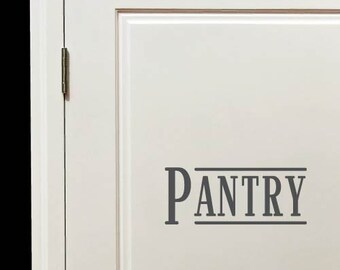 Pantry decal, Pantry door decal, Pantry wall decal, kitchen wall decal, kitchen wall decor, kitchen wall art