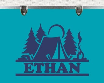 Summer Camp Trunk decal | Personalized Name sticker | Custom Camp decal | Boys Camp Trunk | Girls Camp Trunk | Kids decals | Footlocker