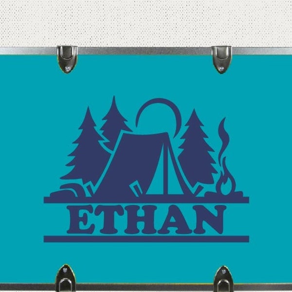 Summer Camp Trunk decal | Personalized Name sticker | Custom Camp decal | Boys Camp Trunk | Girls Camp Trunk | Kids decals | Footlocker