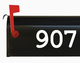 Personalized Mailbox Numbers Decal, Vinyl Home Address Sticker