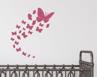 Flying Butterflies decal | Butterfly decals for nursery | Butterfly decal girls room | Butterflies wall decal | Butterfly theme | Bedroom