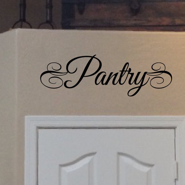 Pantry decal, Pantry wall decal, pantry door, kitchen wall decal, kitchen wall decor, kitchen decor, kitchen wall art, kitchen art