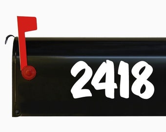 Personalized Mailbox Numbers Decal, Vinyl Address Lettering