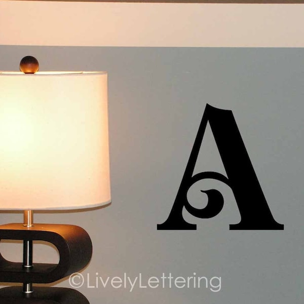 12" Letter wall decal | Single Initial wall decal | Letter decal | Initial decal | Decorative letters | Family | Nursery | vinyl lettering
