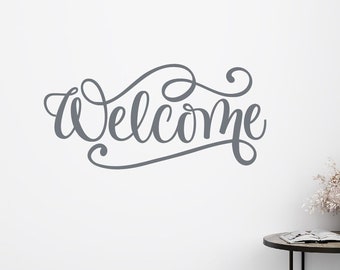 Welcome wall decal | Entry way decal for church, office, small shop, business | Worship decal | Office wall art | Lobby decor | Foyer decor