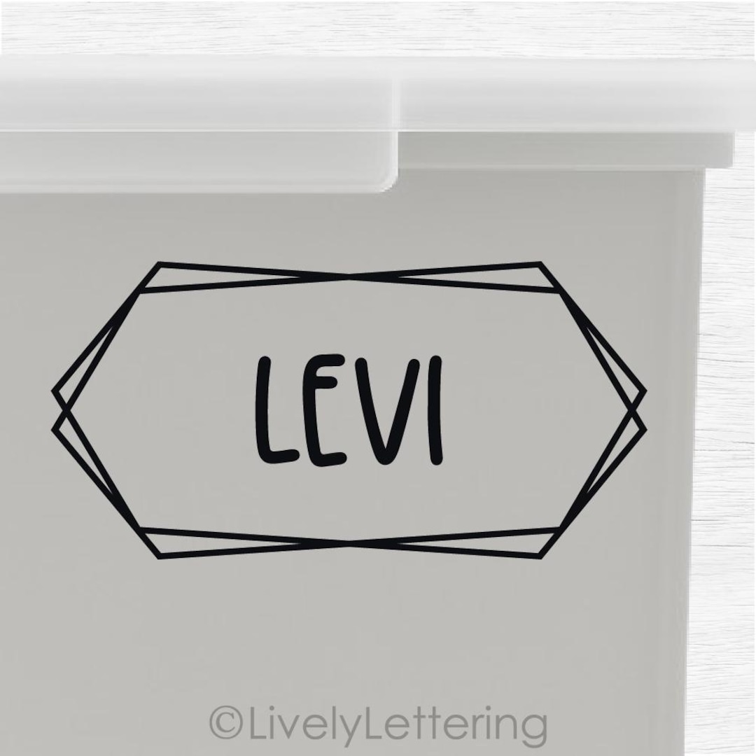 Milstool Label Milestone Box Label | Modern Geometric Name Decal for Memory Storage - Etsy