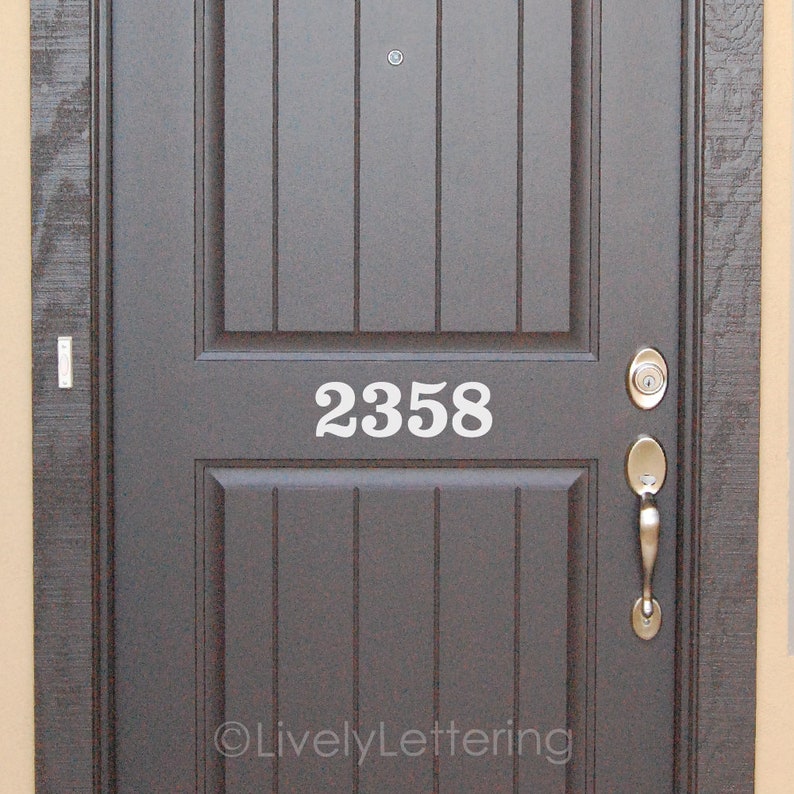 Front Entry House Number Door Decal Decorative Home Address Image 0