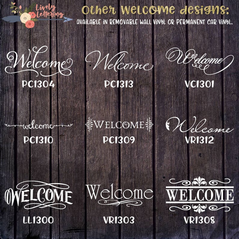 Milk Can decal Front Door Welcome Welcome decal Welcome vinyl decal Porch decor vinyl lettering