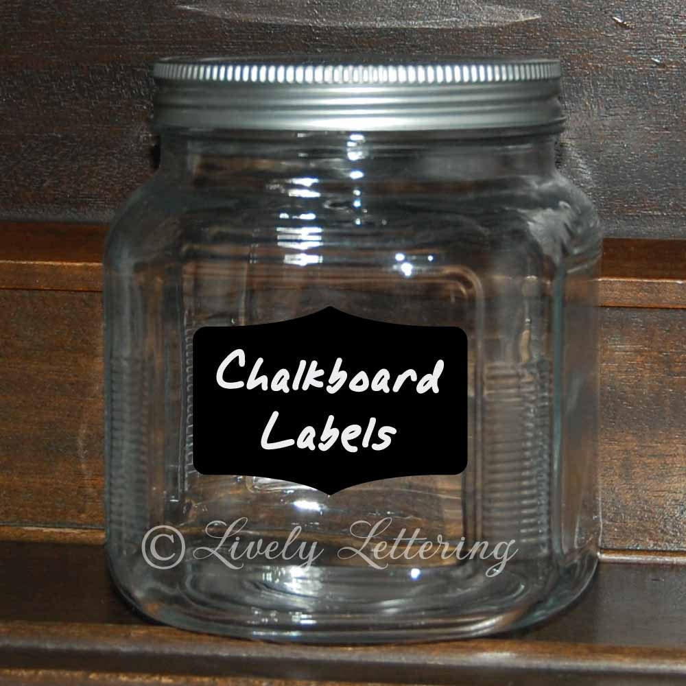 Set of 5 Chalkboard Labels Canister Labels Pantry Storage Etsy