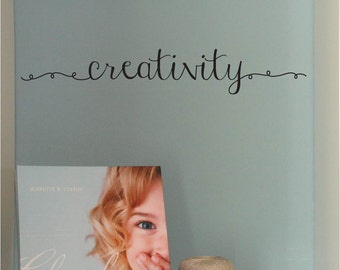 Creativity wall decal | Create | Sewing wall decal | Artist decal | Craft room decor | Quilter decor | Art studio | vinyl lettering sticker