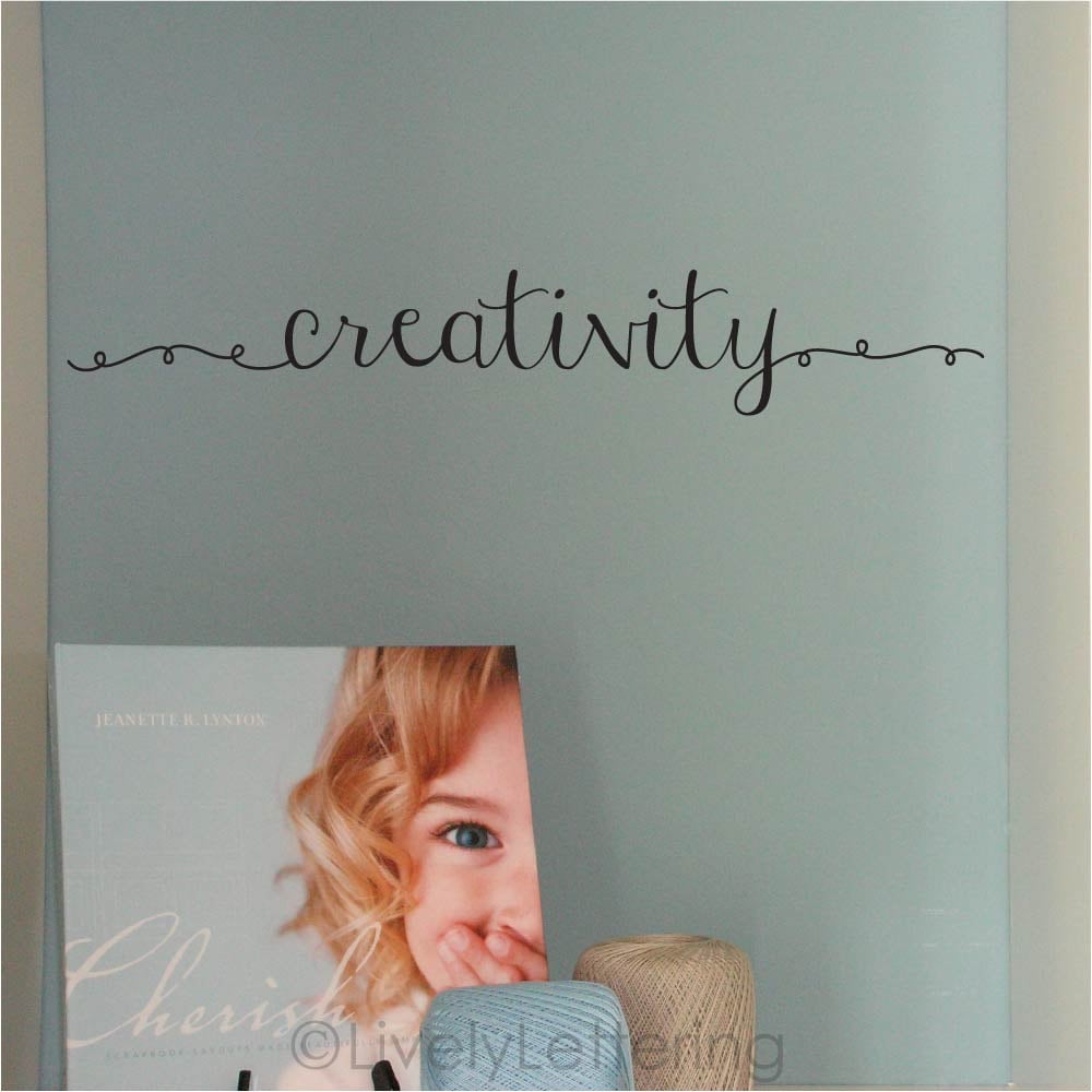 Creativity Wall Decal, Cursive Lettering for Art Studio Vinyl Decor - Etsy