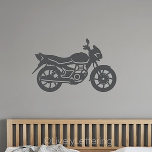 Motorcycle wall decal, Modern motorcycle, Boys decal, Boy nursery, Kids bedroom, Playroom decal, wall sticker, vinyl wall decal, Kids room