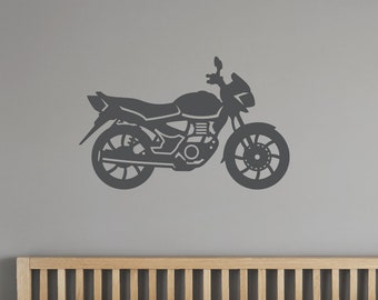 Motorcycle wall decal, Modern motorcycle, Boys decal, Boy nursery, Kids bedroom, Playroom decal, wall sticker, vinyl wall decal, Kids room