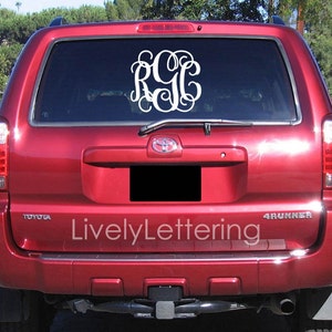 14x16 MONOGRAM car decal, truck decal, personalized initials, vinyl lettering, monogram sticker, accessory image 5