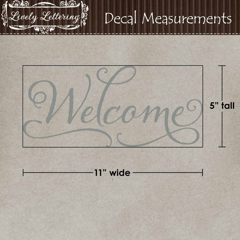 Welcome vinyl decal, Welcome Milk Can decal, Front Door Welcome, Milkcan decal, Porch decor idea, vinyl lettering image 3