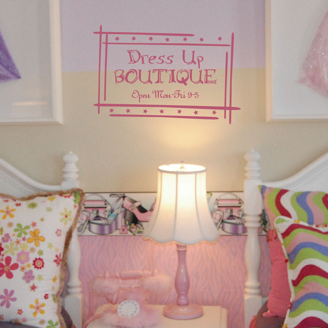 Dress up Boutique Wall Decal Girl Bedroom Decor Fashion Etsy