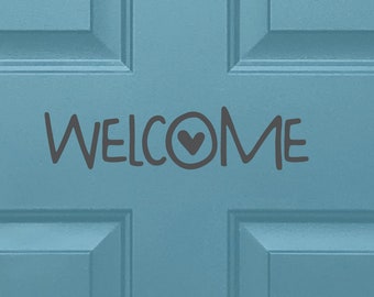 Front door welcome decal • Welcome decal • Welcome door decal • Photo wall decal • Vinyl lettering for doors • Welcome sticker • Entryway
