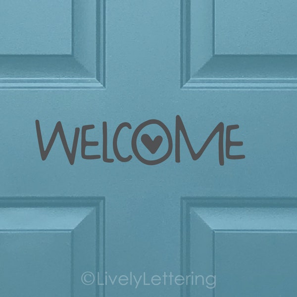 Front door welcome decal • Welcome decal • Welcome door decal • Photo wall decal • Vinyl lettering for doors • Welcome sticker • Entryway