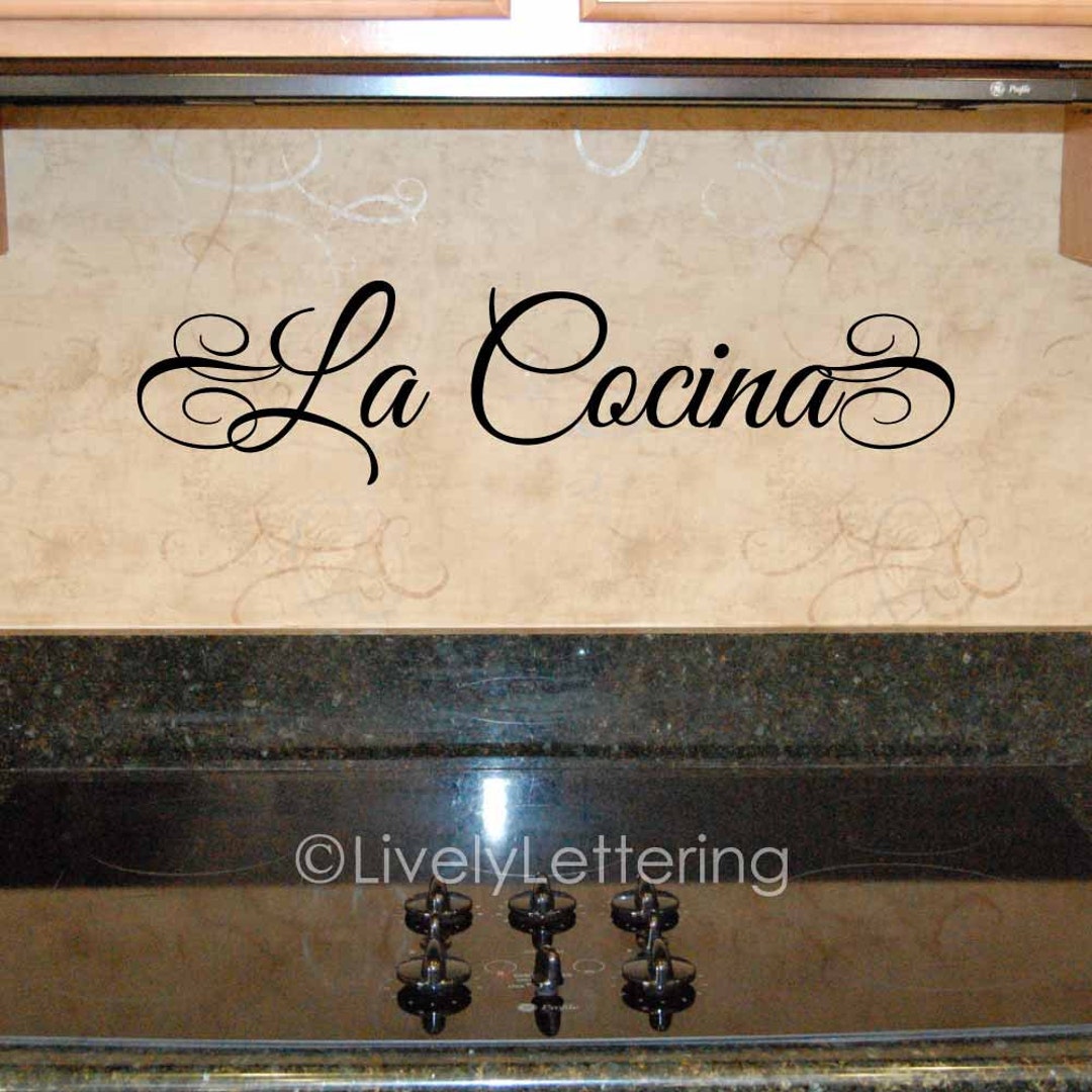 Cocina Lettering La Cocina Vinyl Lettering – Spanish Kitchen Decor, Latin Quote, Vinyl ...
