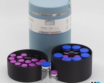 3ml 5ml and 10ml Peptide Storage Insert Set For Hydrapeak | Fits Full-Height 10ml Vials | Fits 32oz Hydrapeak